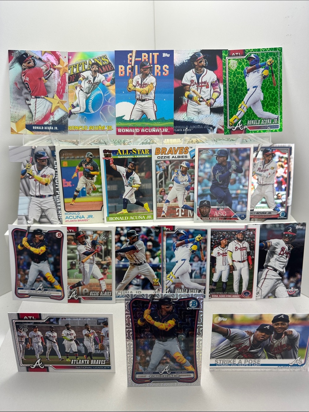 Ronald Acuna Jr. W/ Ozzie Albies Braves lot of 20